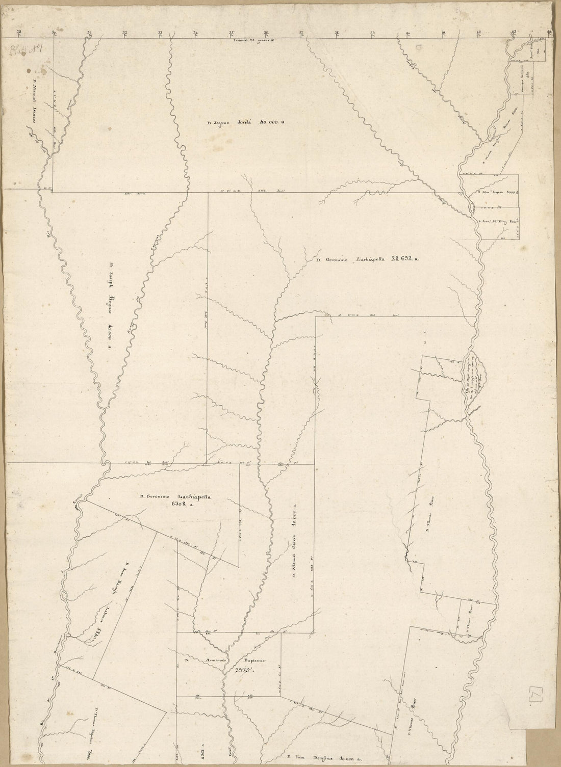 This old map of Map of an Area of Spanish West Florida Bounded by Rios Comite On the West and Amite On the East from 1805 was created by Vicente Sebastián Pintado in 1805