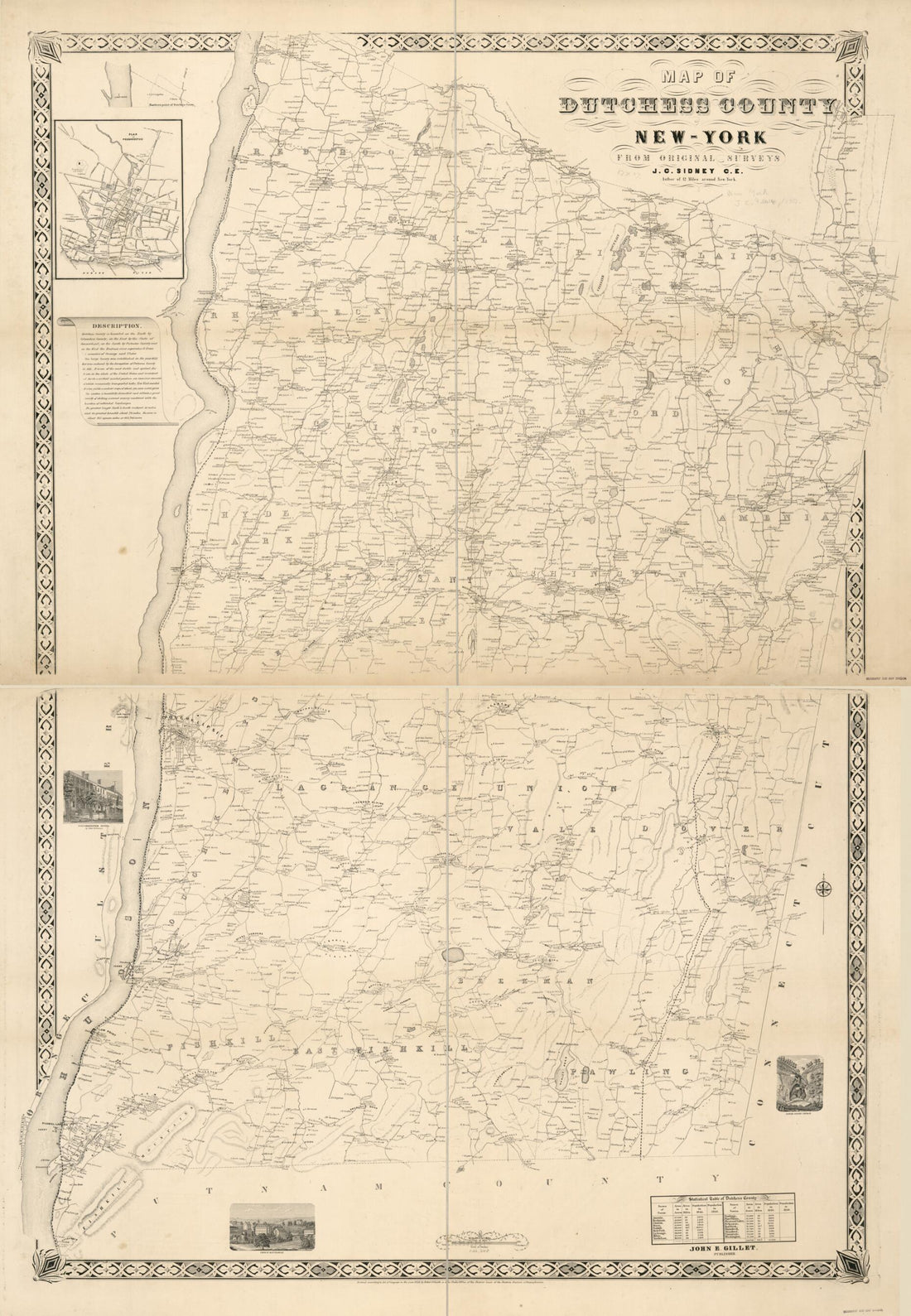 This old map of York : from Actual Surveys from 1850 was created by John E. Gillette, J. C. (James C.) Sidney, Robert Pearsall Smith in 1850