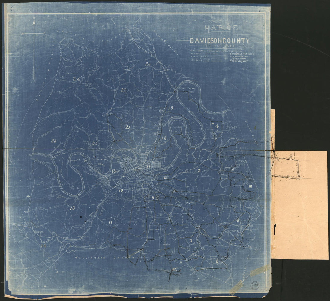 This old map of Map of Davidson County, Tennessee from 1900 was created by W. B. Southgate,  W.W. Southgate &amp; Son in 1900