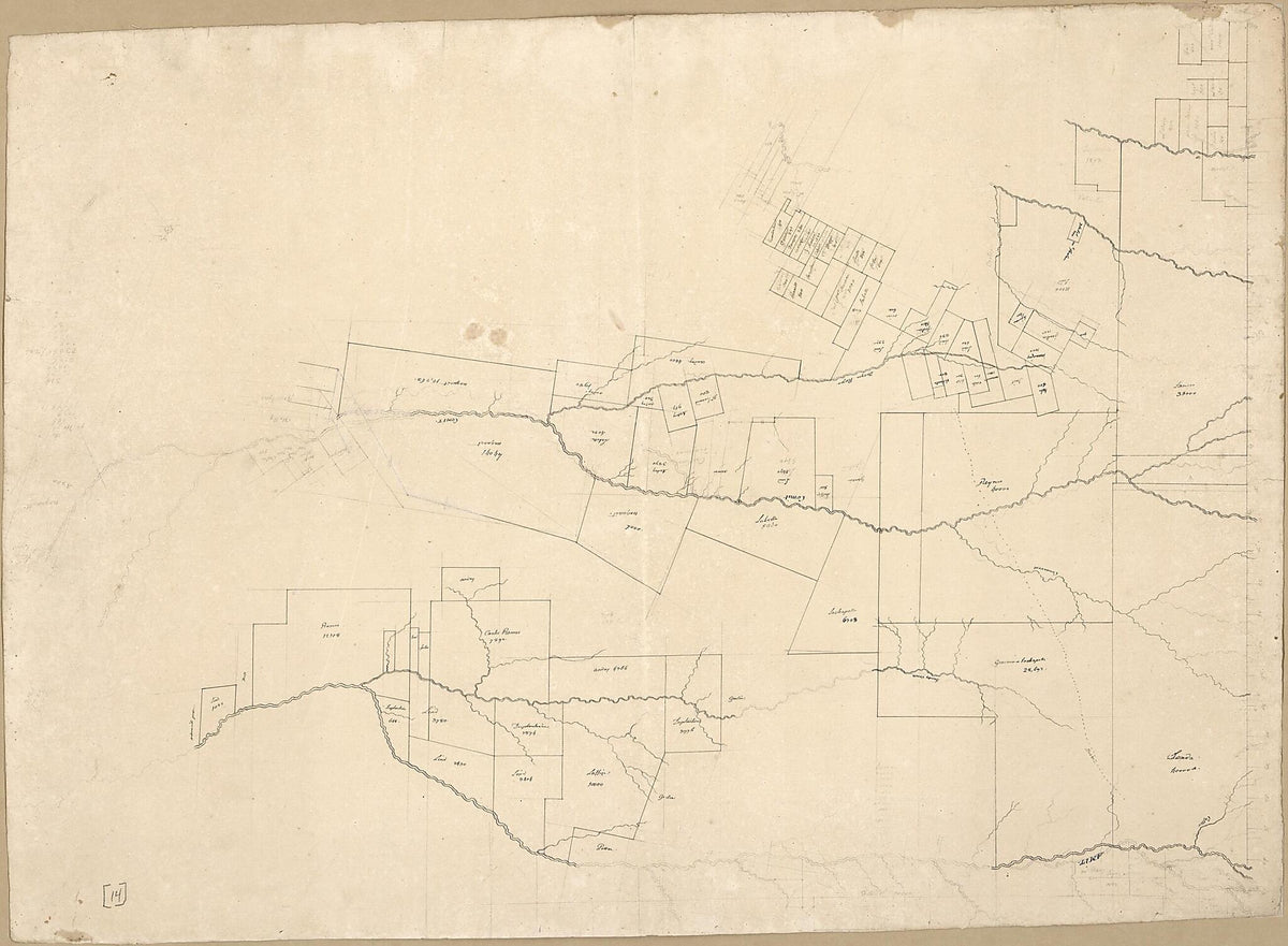 Map of Area of Spanish West Florida Bounded by the Comite River On the West and the Amite River On the East in 1805 by Relic Map Company
