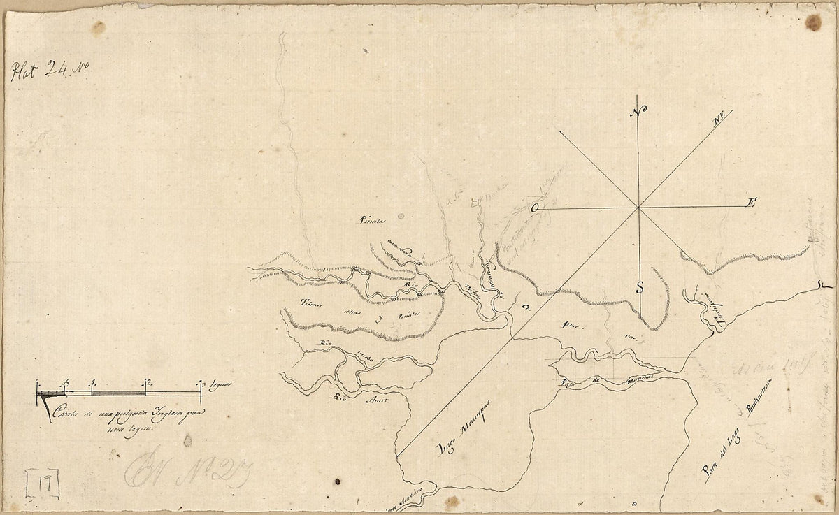 Map of an Area of Spanish West Florida Bounded On the East by Lake Pontchartrain and the West by the Comite River 1805 by Relic Map Company