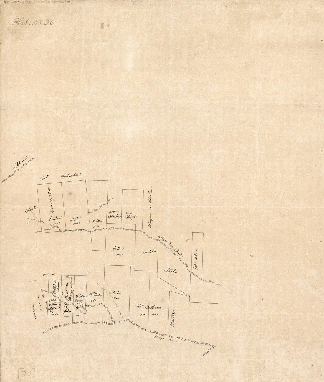 This old map of Map of a Portion of Feliciana District, Spanish West Florida, Along Alexander Creek and Bayou Tasa from 1805 was created by Vicente Sebastián Pintado in 1805