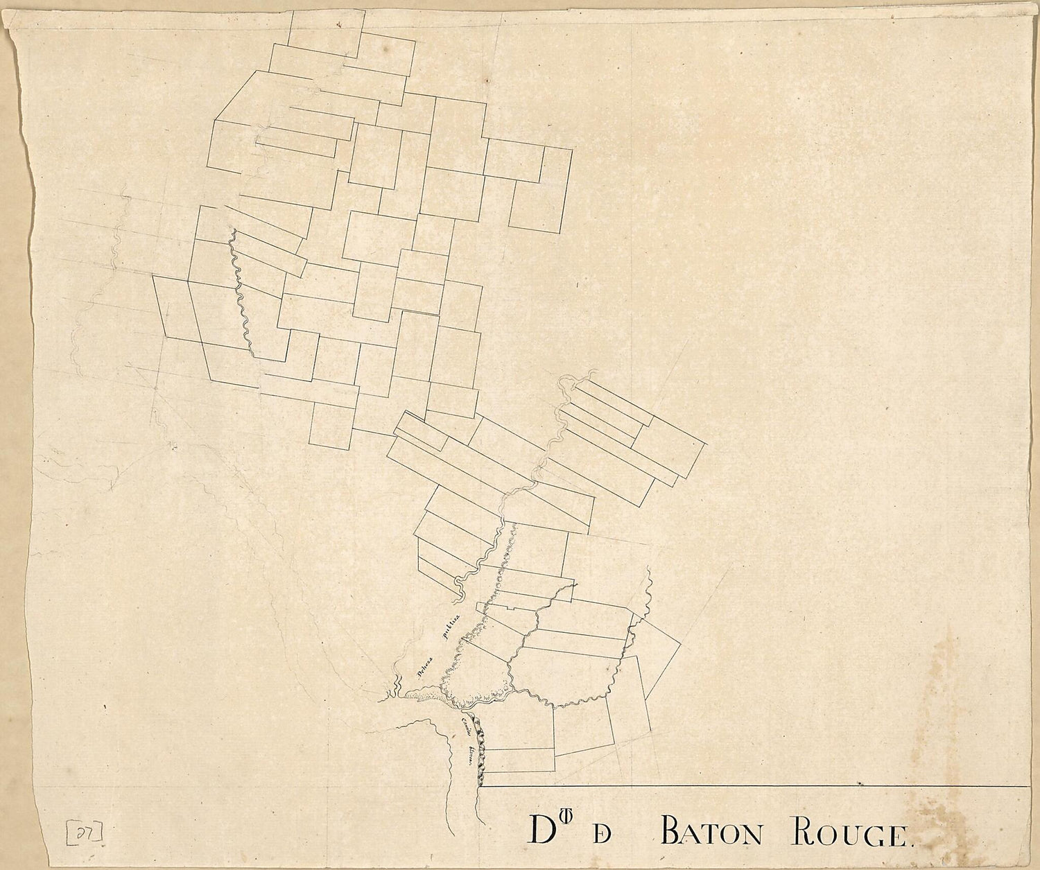 This old map of Dto De Baton Rouge from 1799 was created by Vicente Sebastián Pintado in 1799