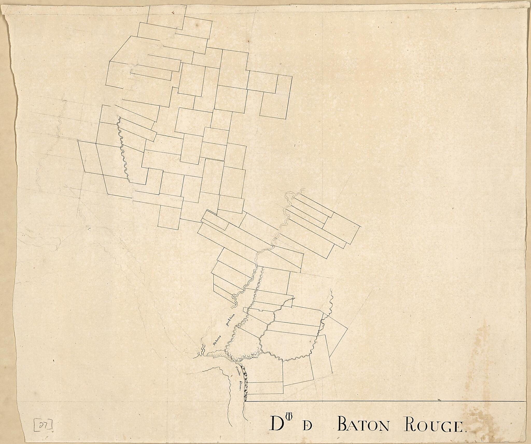 This old map of Dto De Baton Rouge from 1799 was created by Vicente Sebastián Pintado in 1799