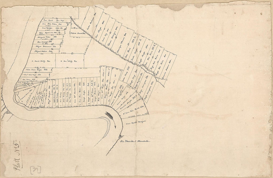 This old map of Map of a Portion of Manchac District, Spanish West Florida from 1805 was created by Vicente Sebastián Pintado in 1805