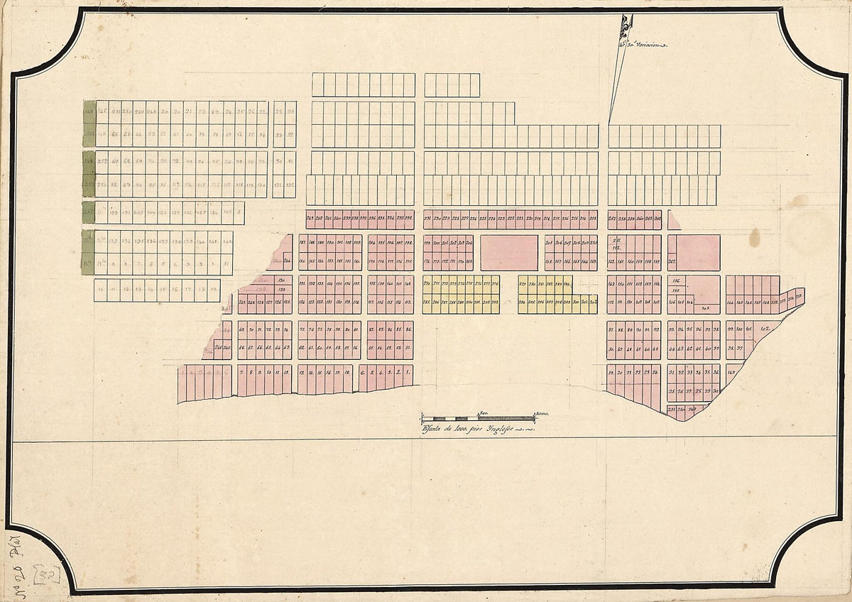 Plat of Unidentified City 1810 by Relic Map Company