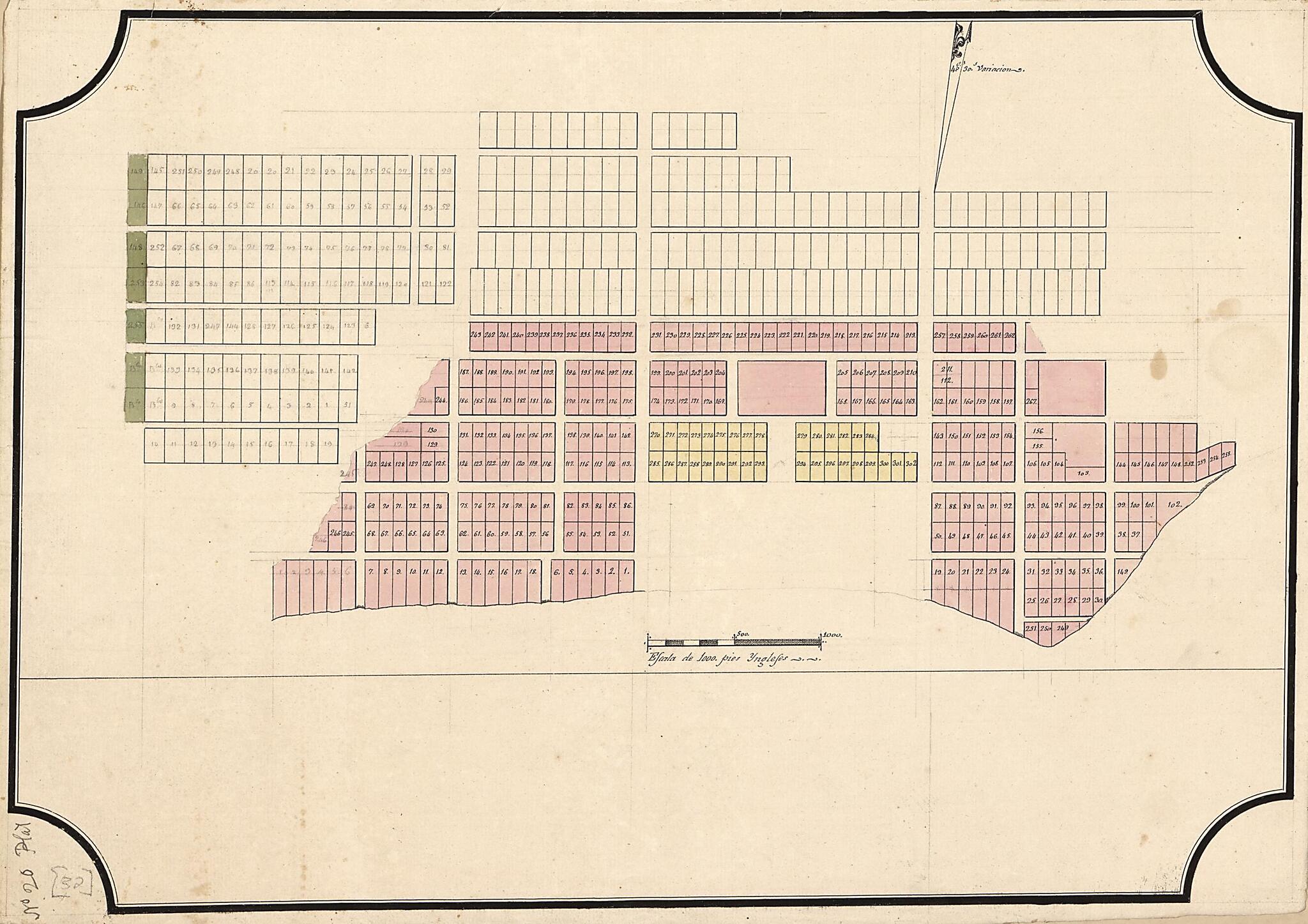 This old map of Plat of Unidentified City from 1810 was created by Vicente Sebastián Pintado in 1810