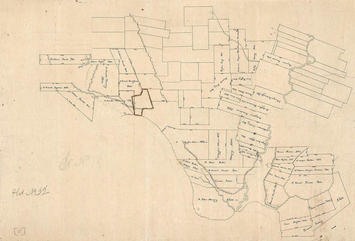 Map of a Portion of Feliciana District, Spanish West Florida 1805 by Relic Map Company