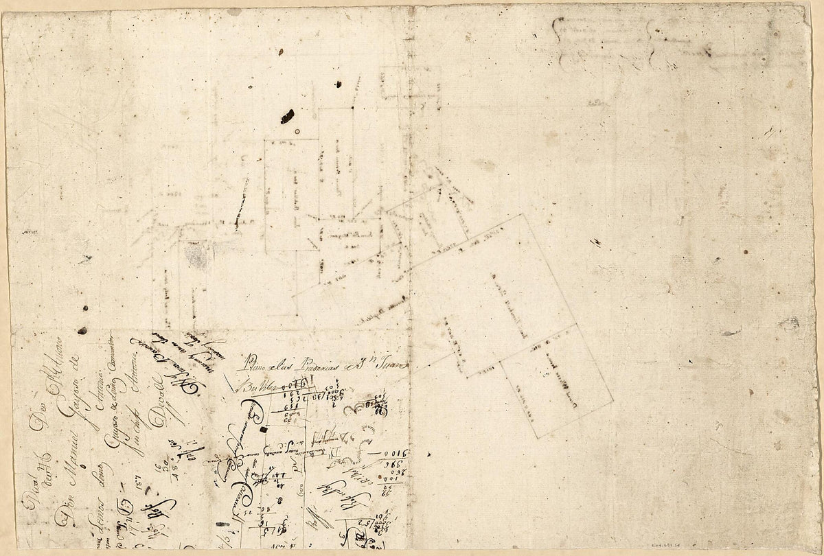 Cadastral Map of a Portion of Feliciana District, Spanish West Florida 1805 by Relic Map Company