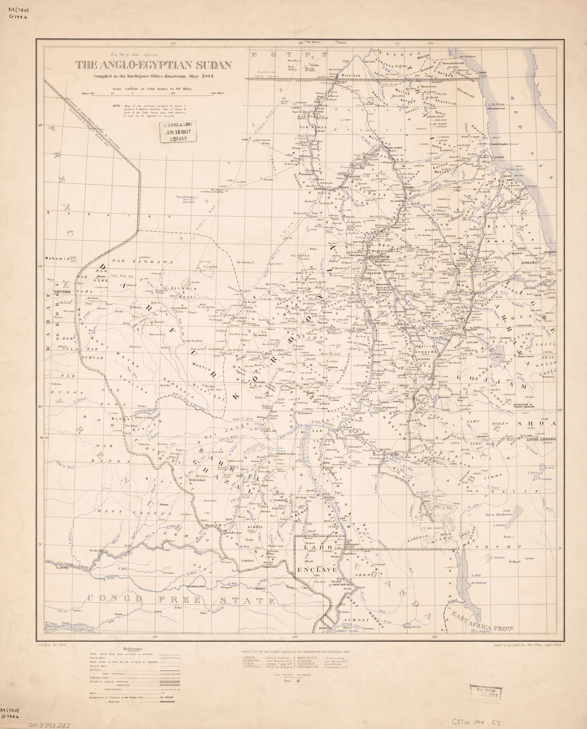 Egyptian Sudan 1904 by Relic Map Company