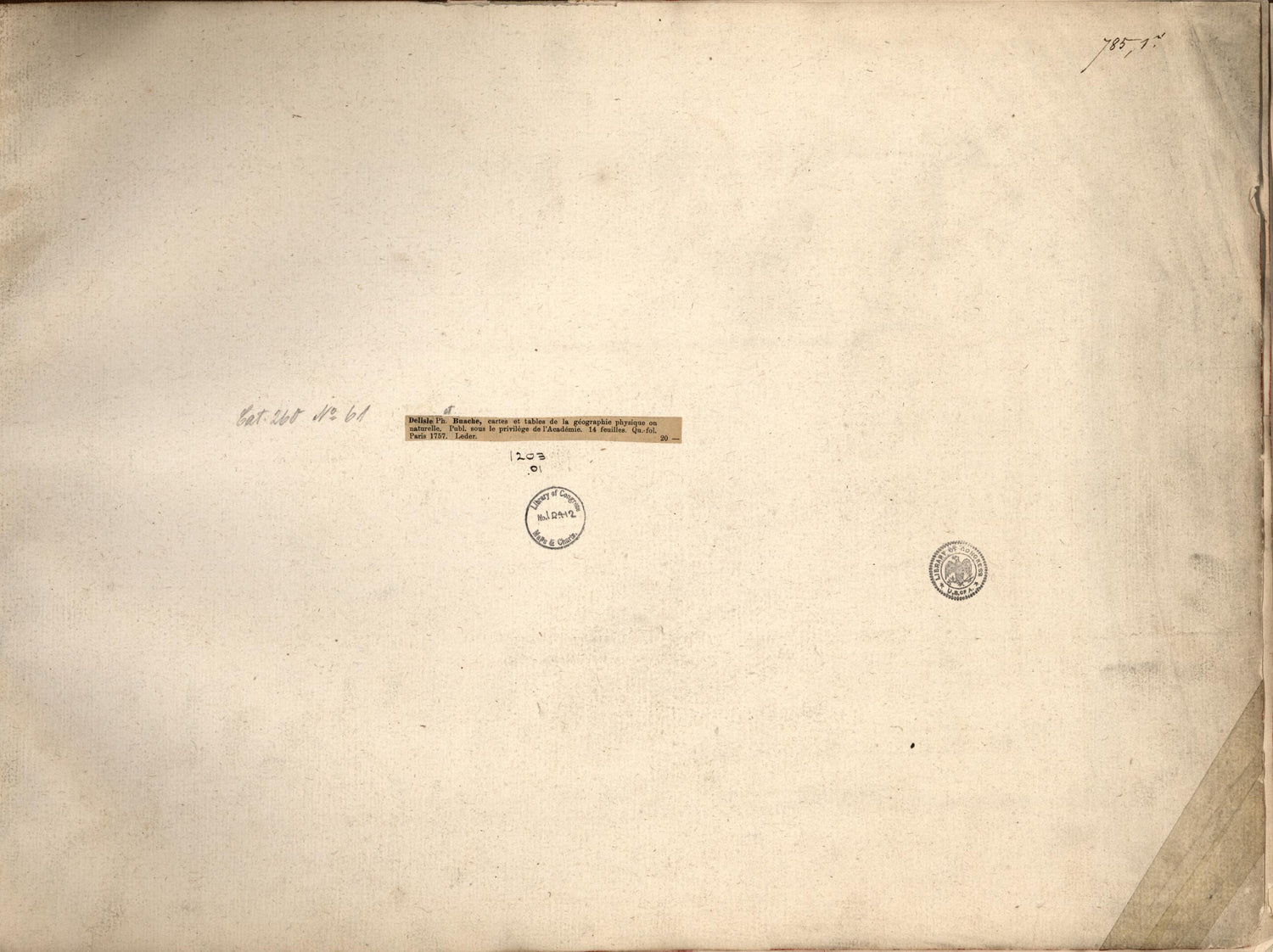 This old map of Cartes Et Tables De La Géographie Physique Ou Naturelle from 1757 was created by Philippe Buache, Guillaume De L&