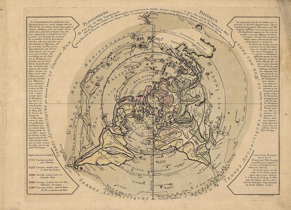 This old map of Planisphere Physique, Où L&