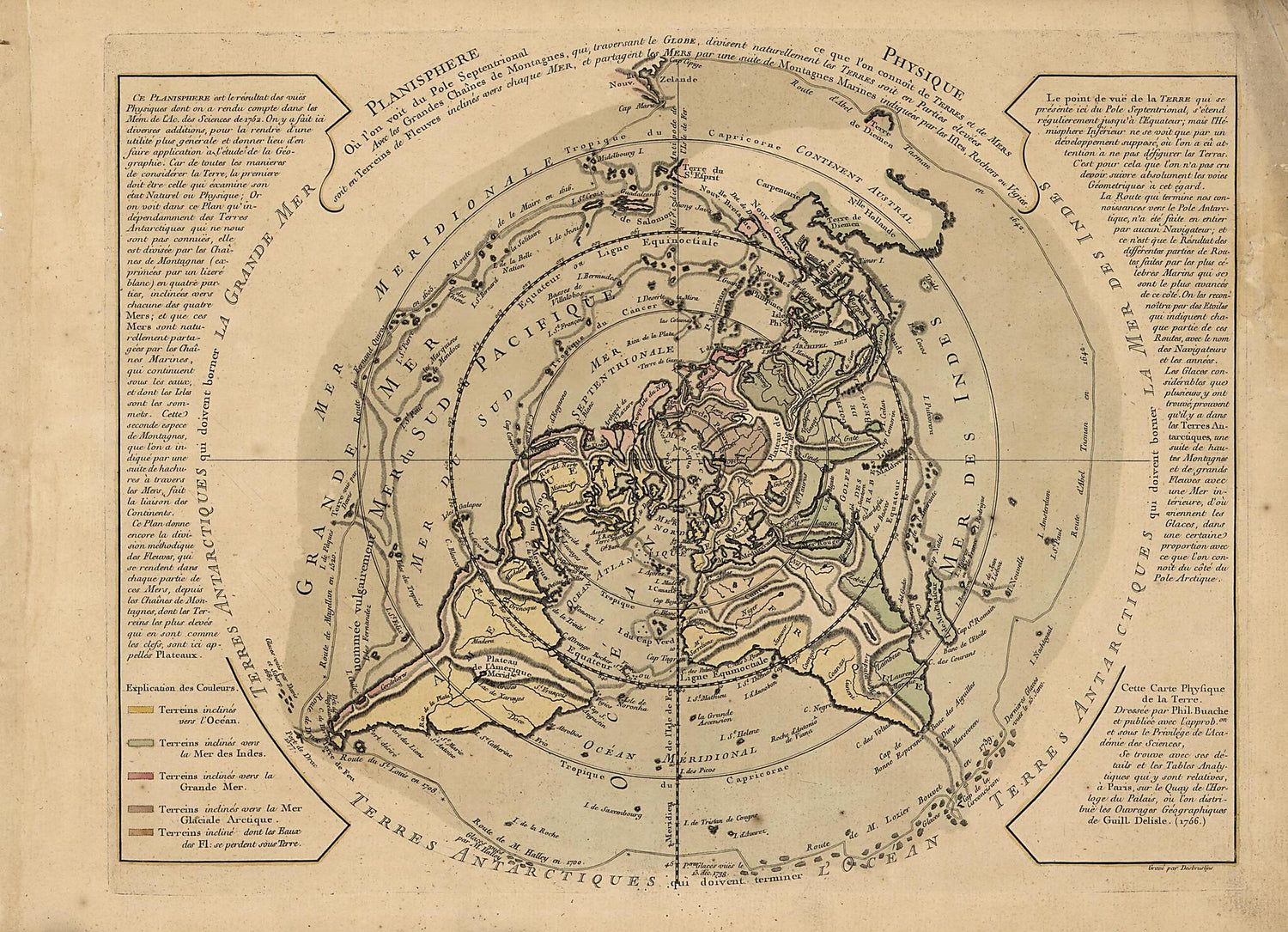 This old map of Planisphere Physique, Où L&