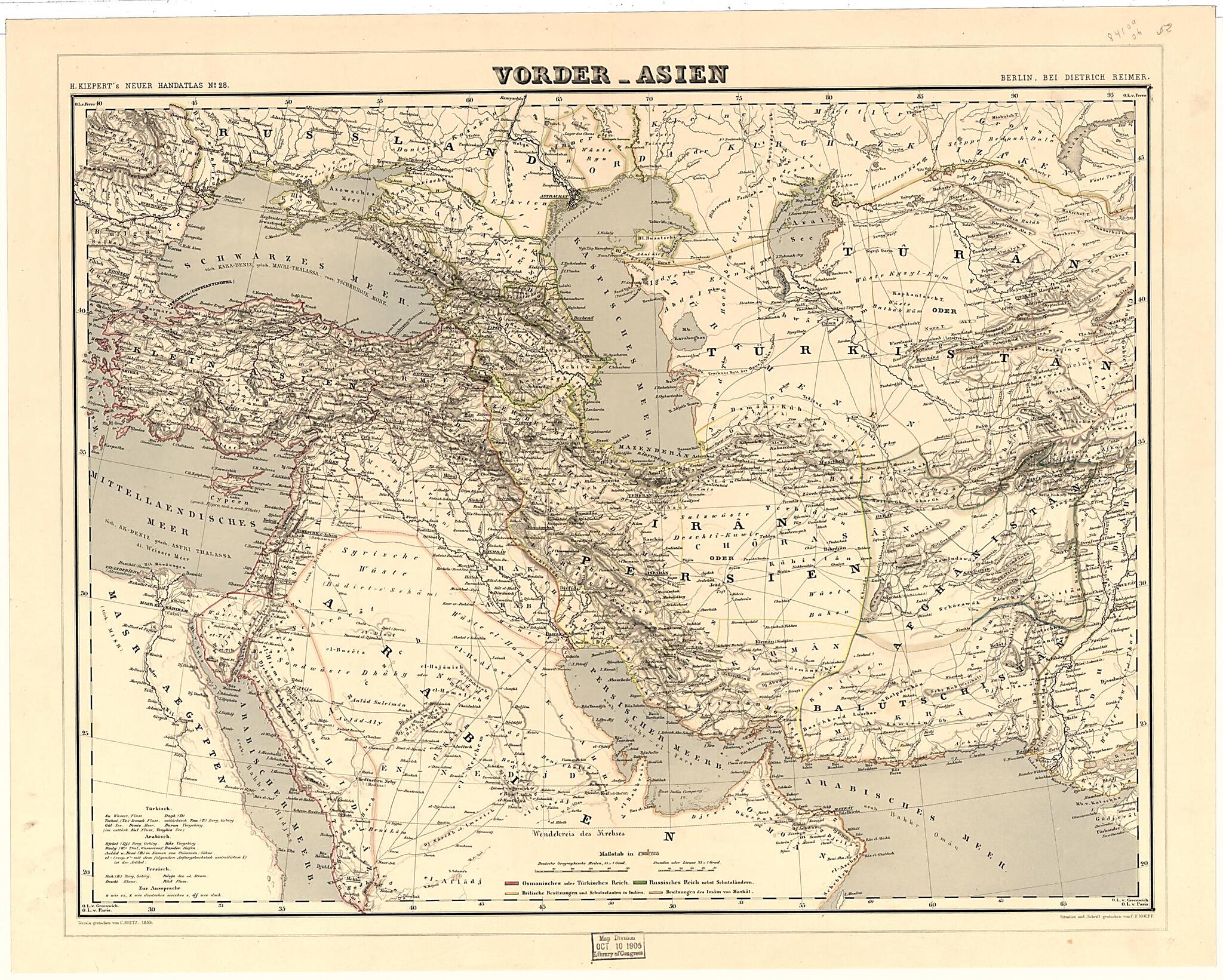 Asien 1855 by Relic Map Company