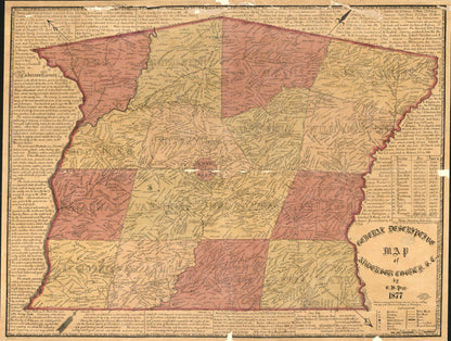 This old map of General Descriptive Map of Anderson County, S.C (Descriptive Map of Anderson County, S.C., Map of Anderson County, S.C.) from 1877 was created by George B. Brown, S. M. Pegg, J. H. Von Hasseln in 1877