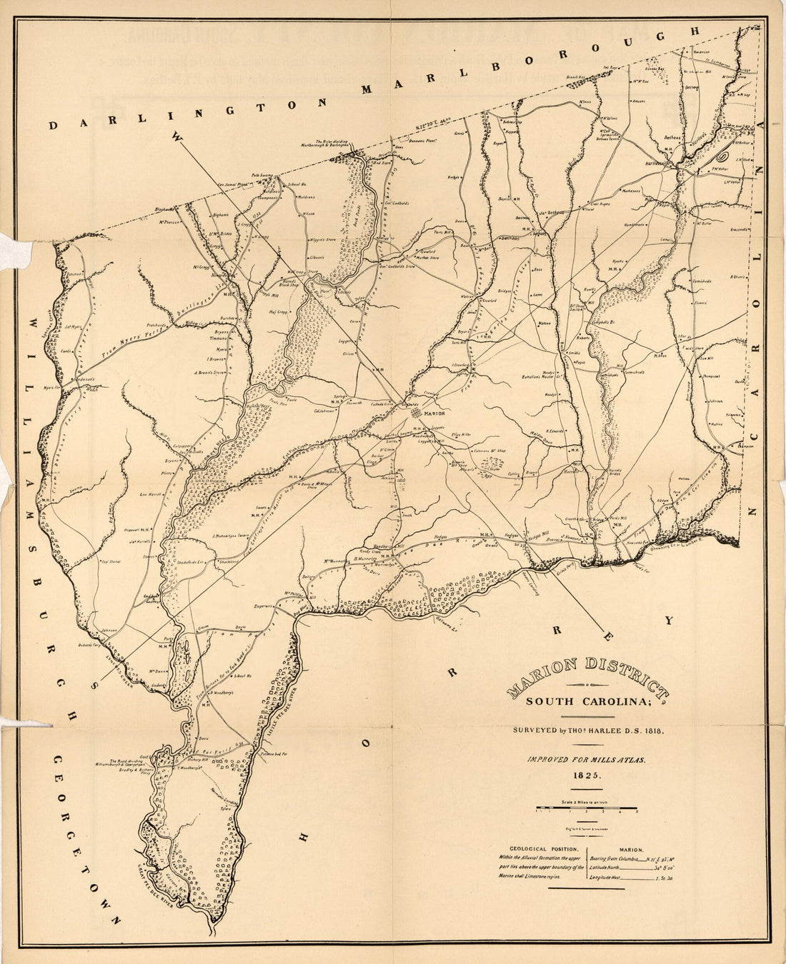 This old map of Original Survey Made by Harlee About 1815 : Enlarged and Improved May from 1882 by P.Y. Bethea ; Marion District, South Carolina was created by P. Y. Bethea, Thomas Harlee in 1882