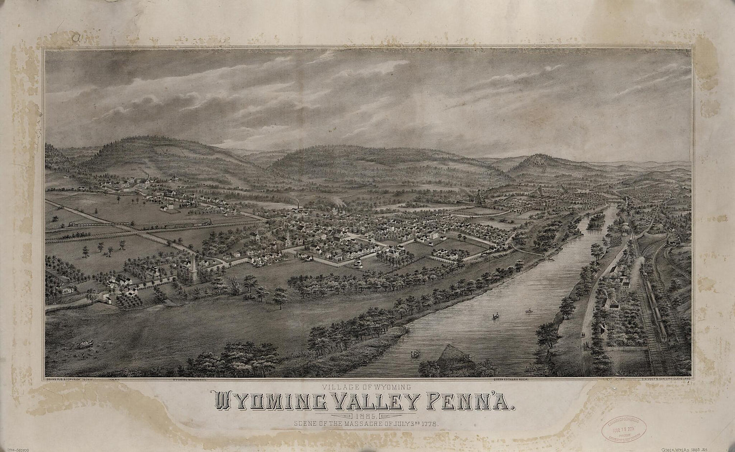 This old map of Village of Wyoming, Wyoming Valley Penn&