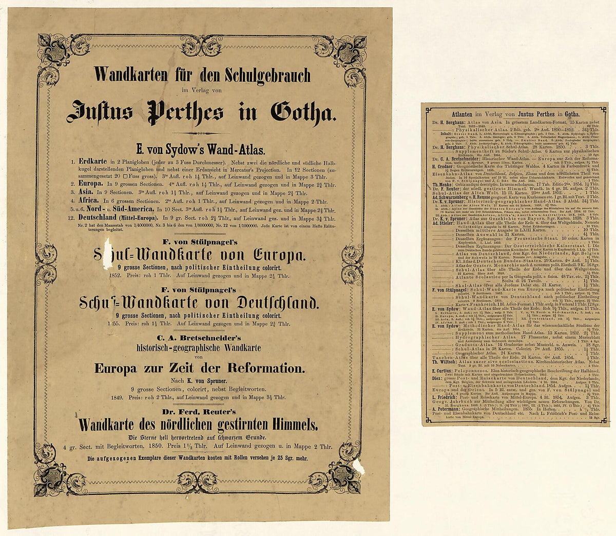 Der Nördliche Gestirnte Himmel 1850 by Relic Map Company