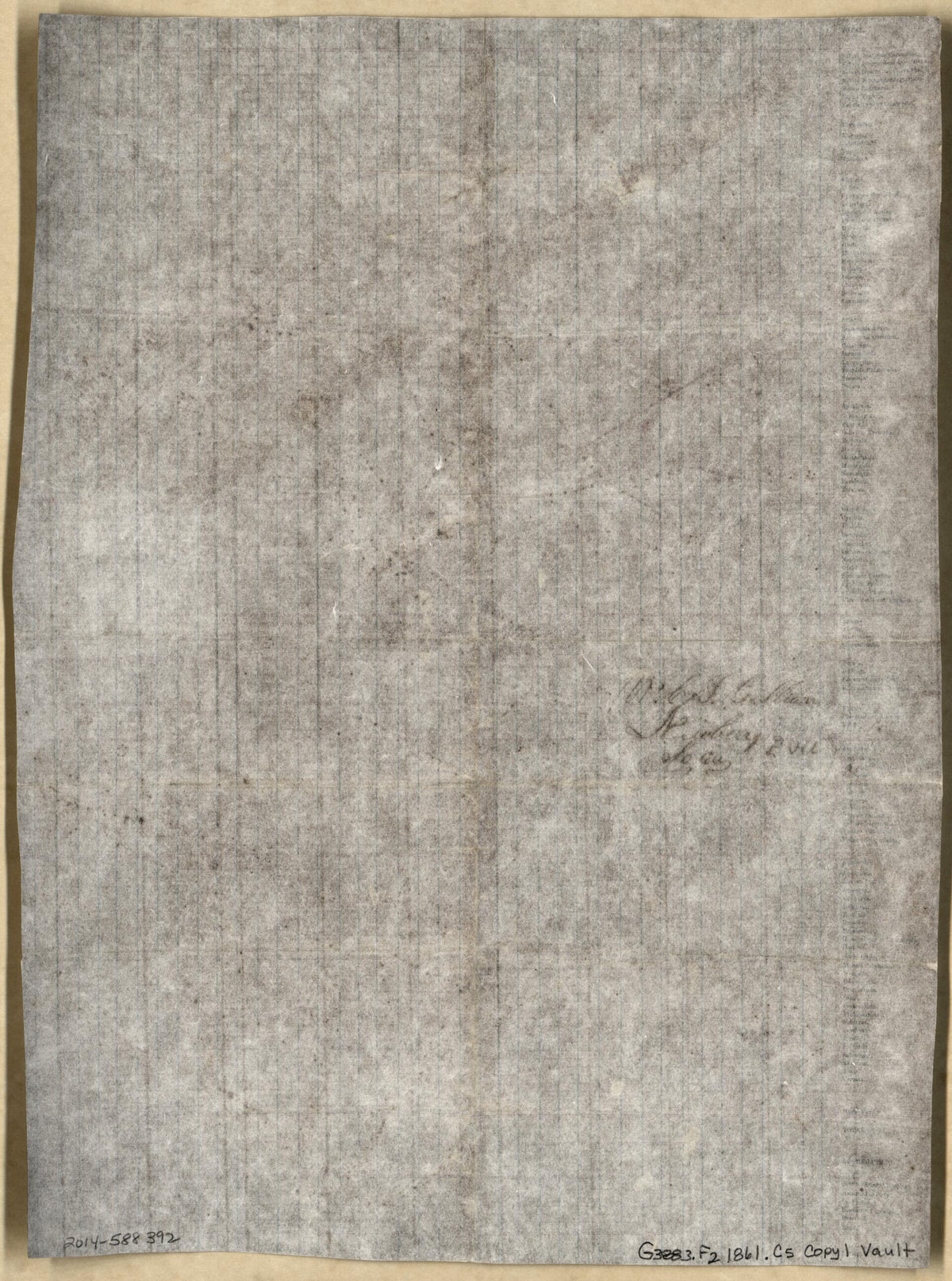A Civil War Field Map of Fairfax County, Virginia With Fort Coccoran 1861 by Relic Map Company
