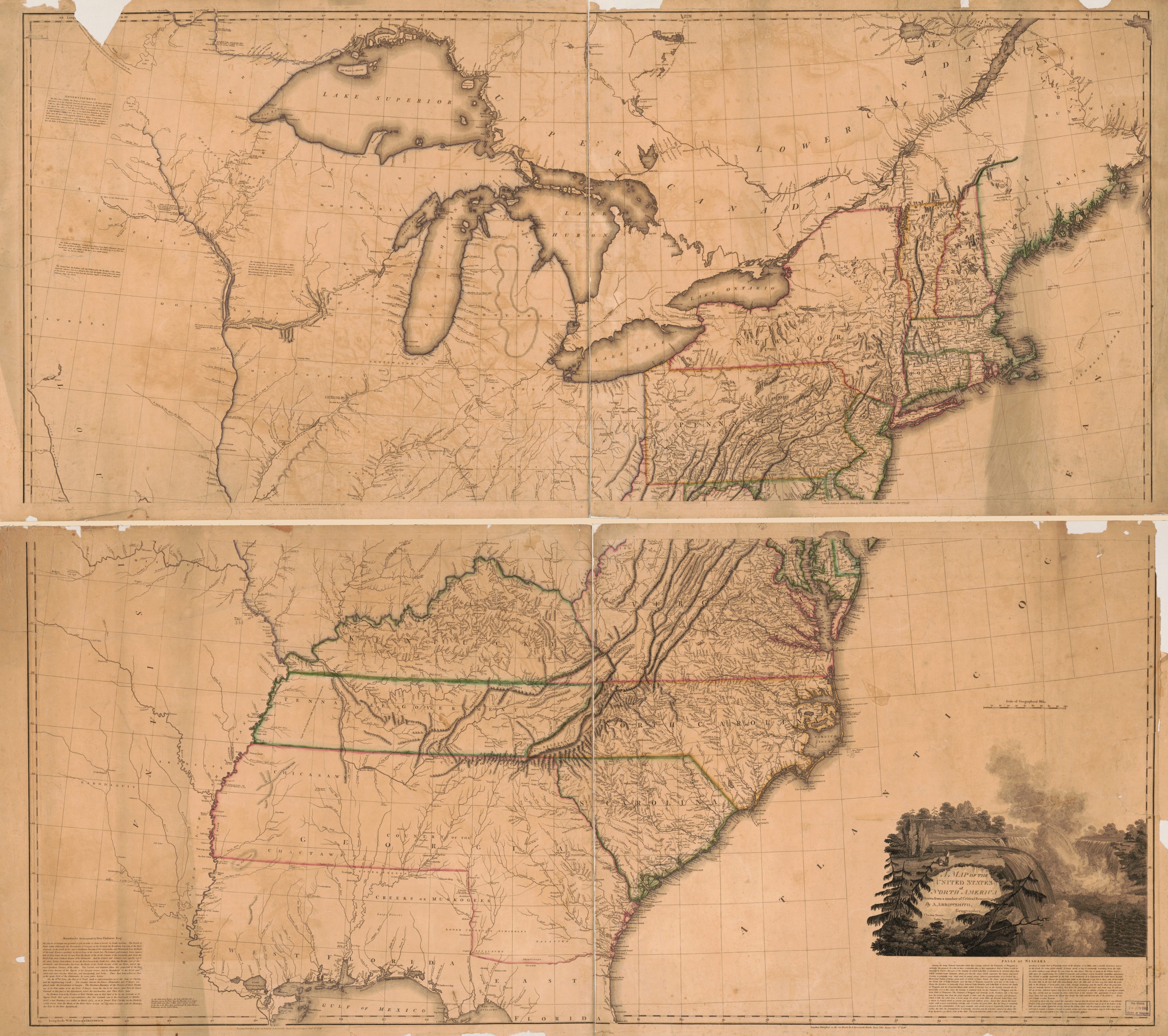 This old map of A Map of the United States of North America from 1802 was created by Aaron Arrowsmith in 1802