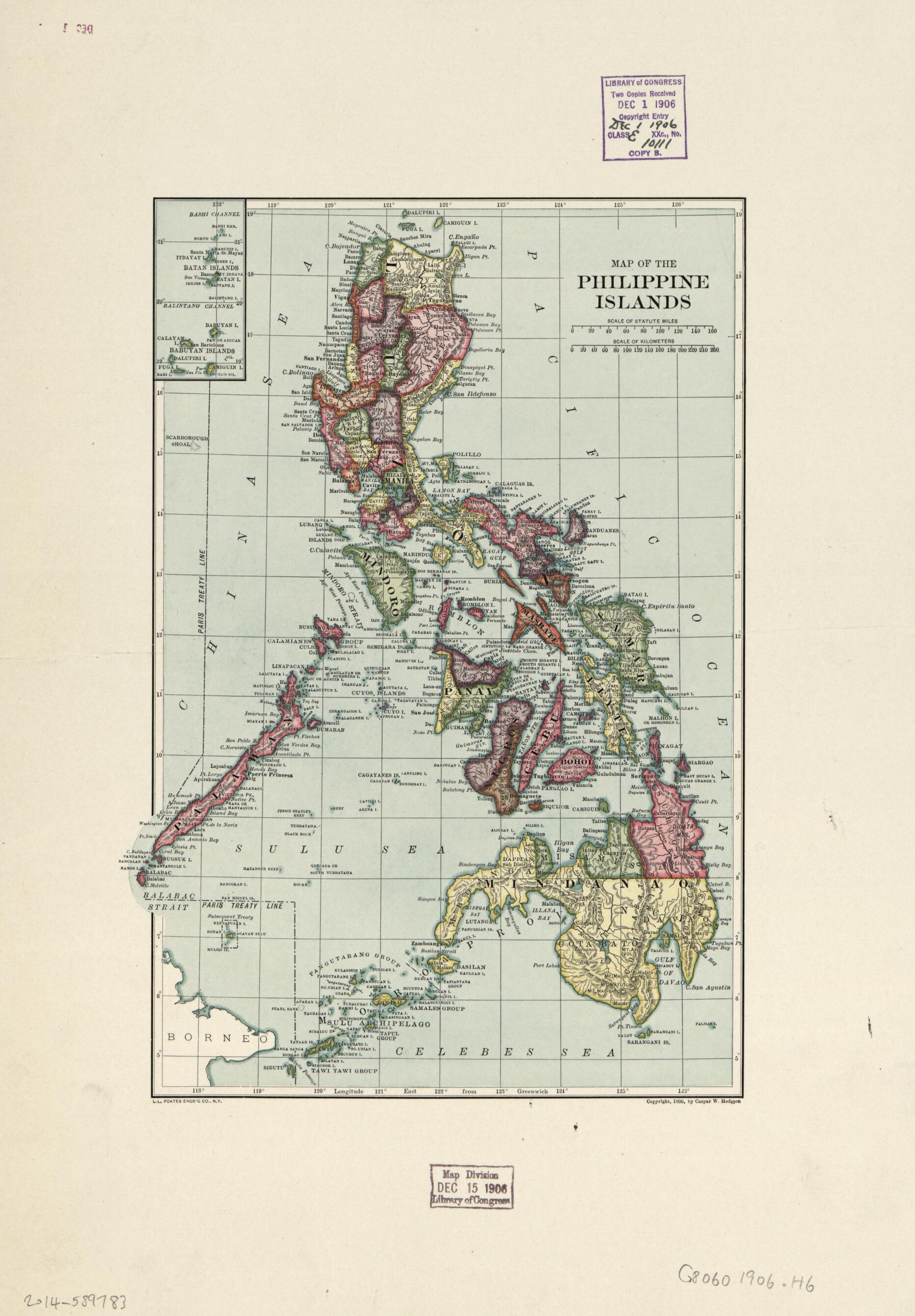 This old map of Map of the Philippine Islands. (Philippine Islands) from 1906 was created by Caspar W. Hodgson in 1906