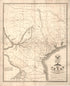 Map of Texas With Parts of the Adjoining States in 1830 by Relic Map Company