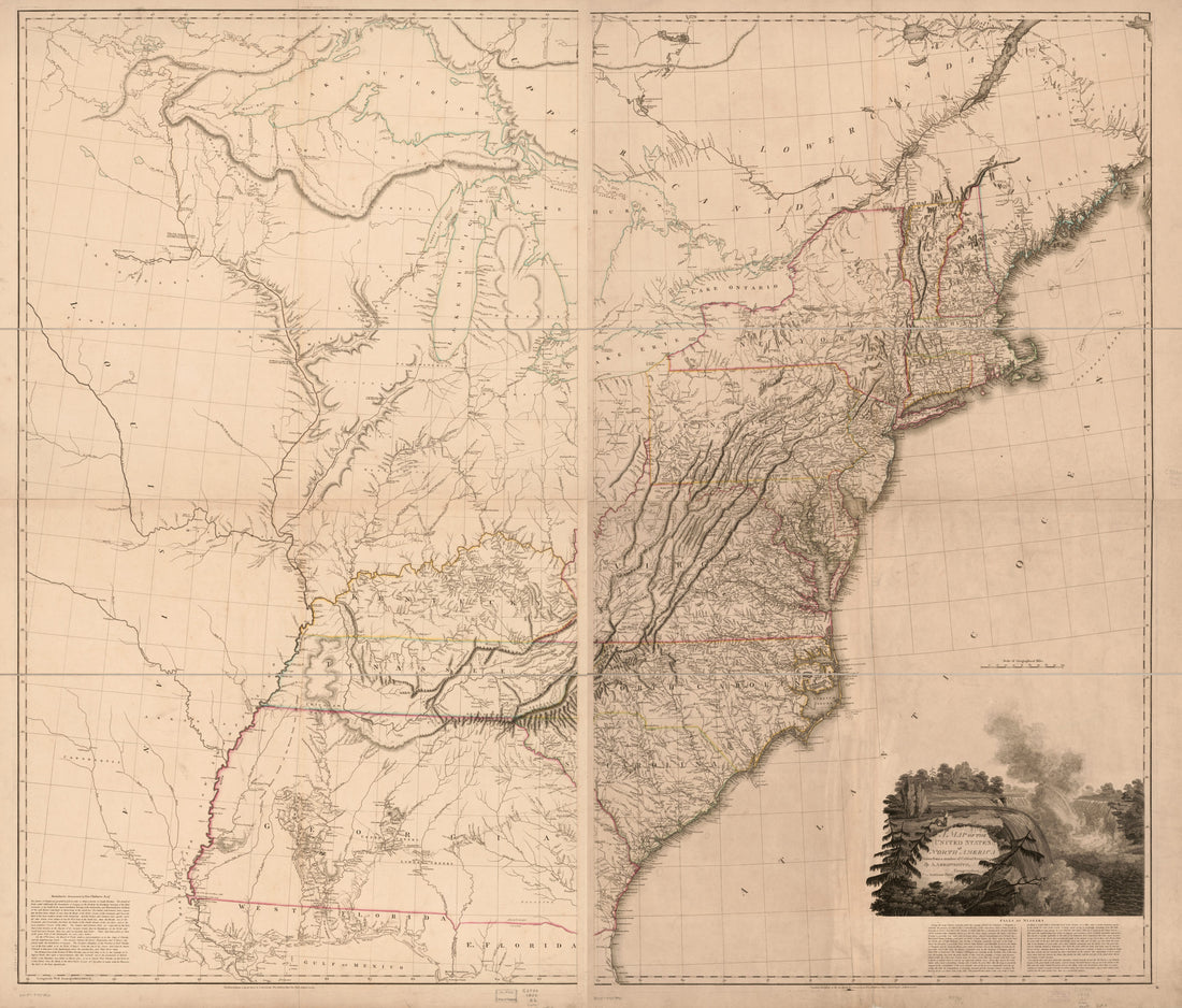 This old map of A Map of the United States of North America from 1802 was created by Aaron Arrowsmith in 1802