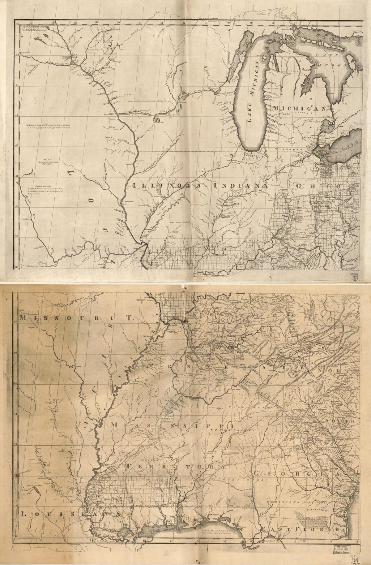 Roads, the Situations, Connections &amp; Distances of the Post-offices, Stage Roads, Counties &amp; Principal Rivers 1804 by Relic Map Company