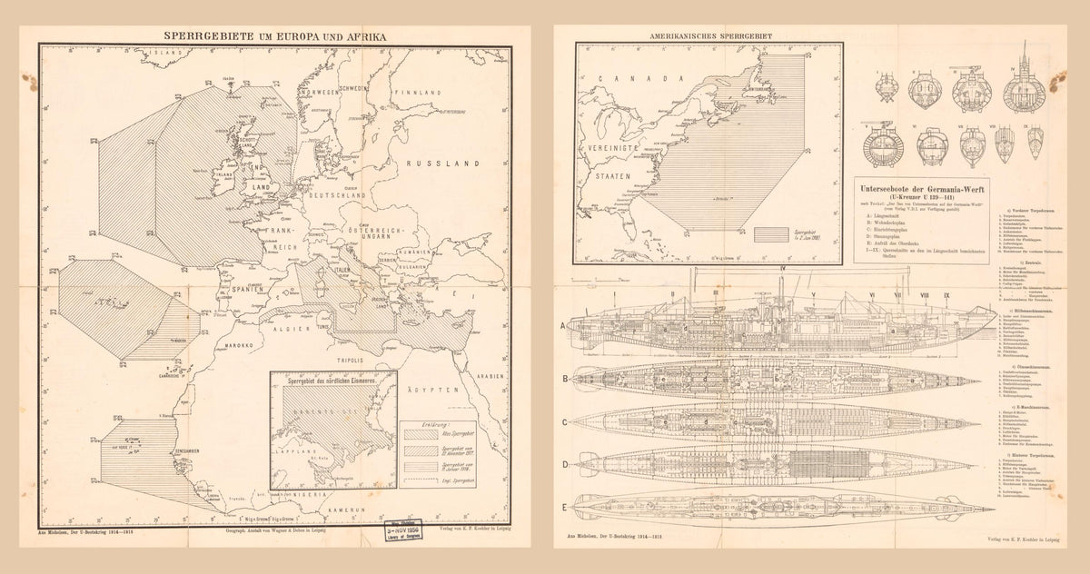 Sperrgebiete Um Europa Und Afrika 1925 by Relic Map Company