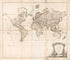 Mappe Monde, Ou Carte Générale Du Globe Terrestre : Dessineé Suivant Les Regles De La Projection Des Cartes Reduites in 1778 by Relic Map Company