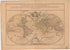 This old map of Monde Geo-hydrographique, Ou Description Generale Du Globe Terrestre Et Aquatique En Deux Plans-hemispheres, Ou Sont Exactement Remarquées En General Toutes Les Parties De La Terre Et De L&
