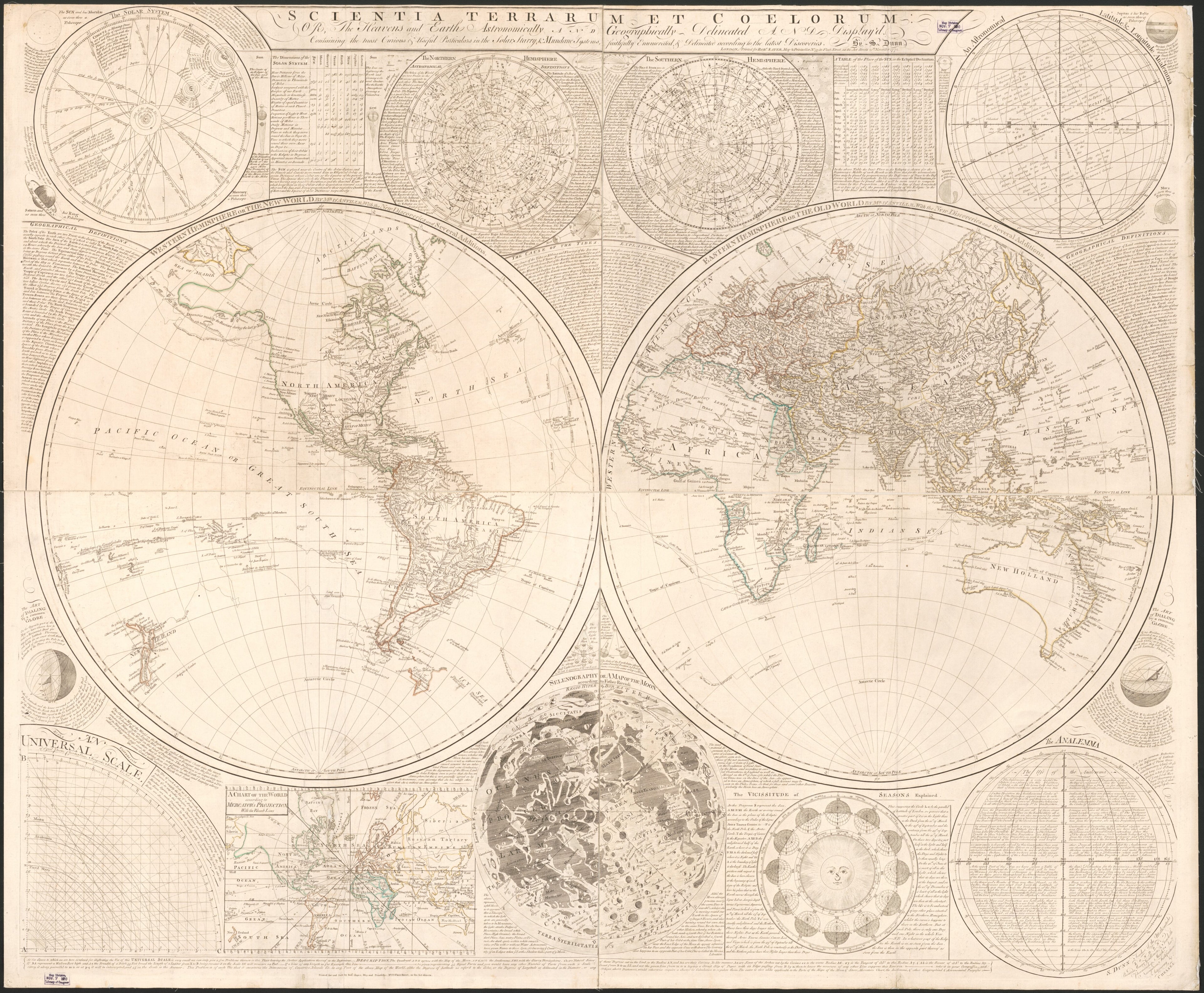 This old map of Scientia Terrarum Et Coelorum : Or, the Heavens and Earth Astronomically and Geographically Delineated and Display&