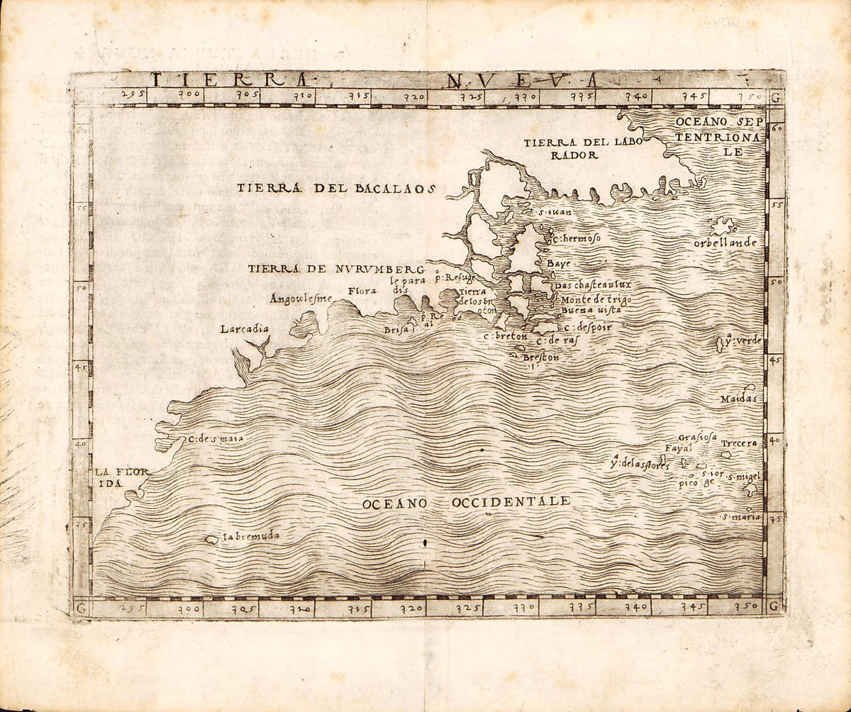 Tierra Nveva. (Tierra Nueva) 1548 by Relic Map Company