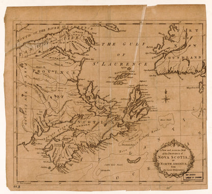 A New and Accurate Map of the Province of Nova Scotia In North America : from the Latest Observations 1781 by Relic Map Company