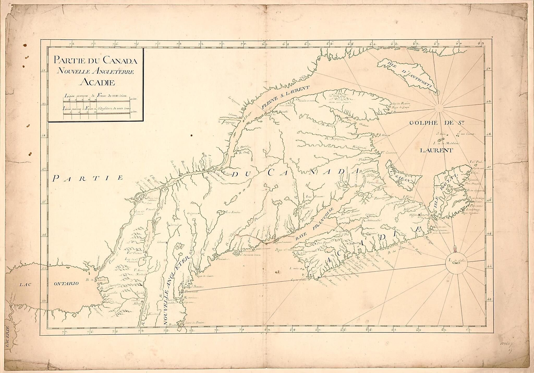 This old map of Partie Du Canada, Nouvelle Angleterre, Acadie from 1770 was created by  in 1770
