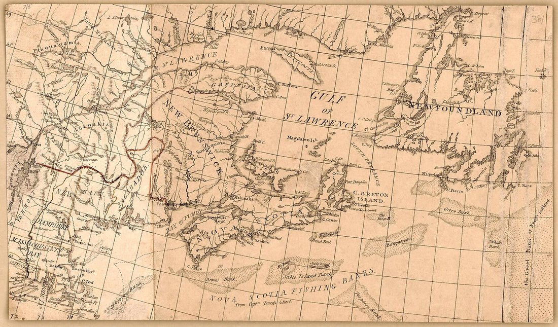 This old map of Manuscript Map of Eastern Canada and New England from 1800 was created by  in 1800