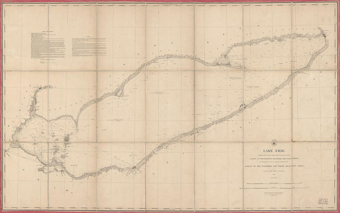 Lake Erie 1849 by Relic Map Company