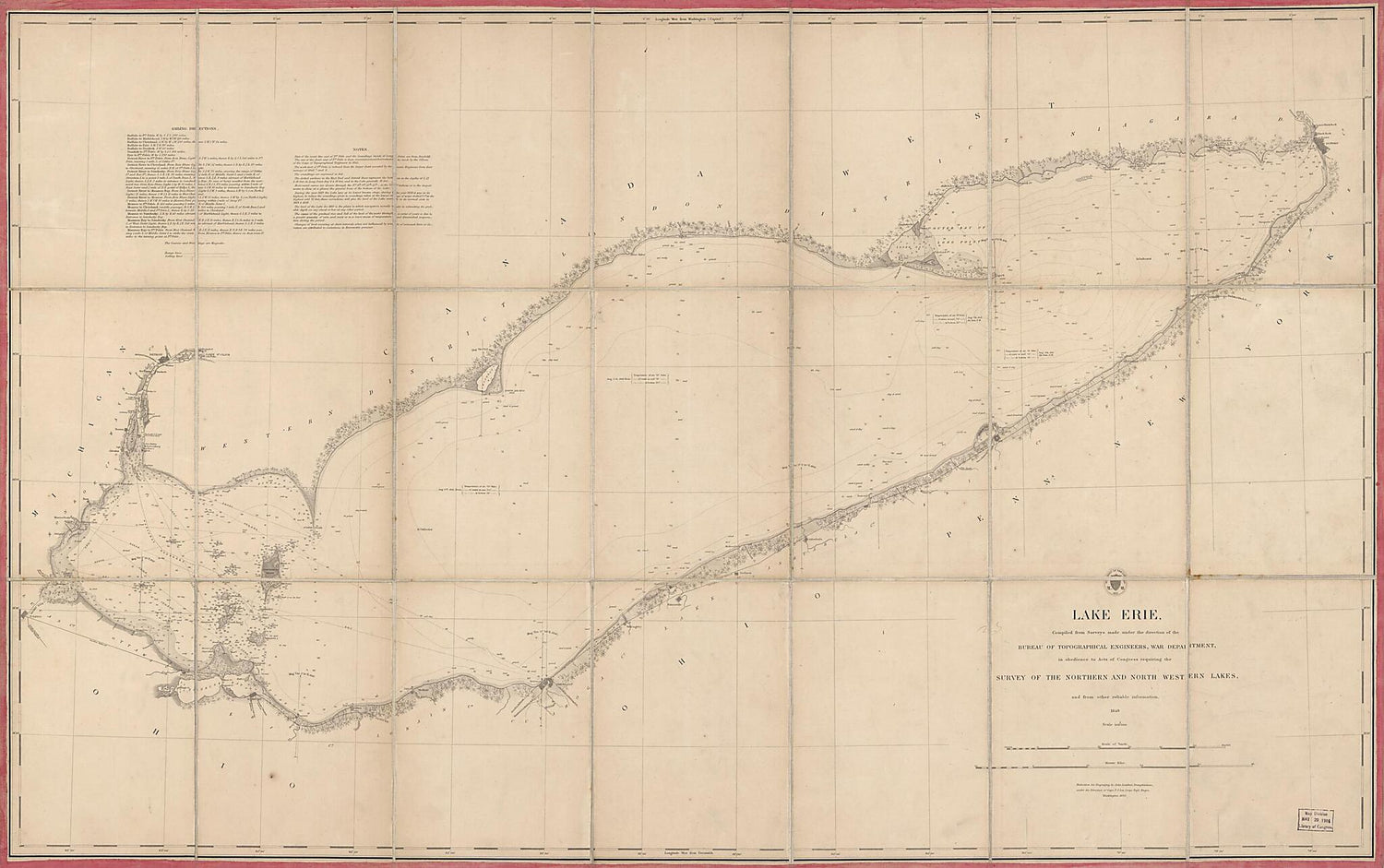 Lake Erie 1849 by Relic Map Company