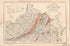 Map Showing Proposed Routes of the Richmond and Southwest Railway 1875 by Relic Map Company