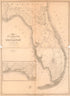 Map of Florida : Exhibiting the Post Offices, Post Roads, Canals, Rail Roads, &c in 1841 by Relic Map Company