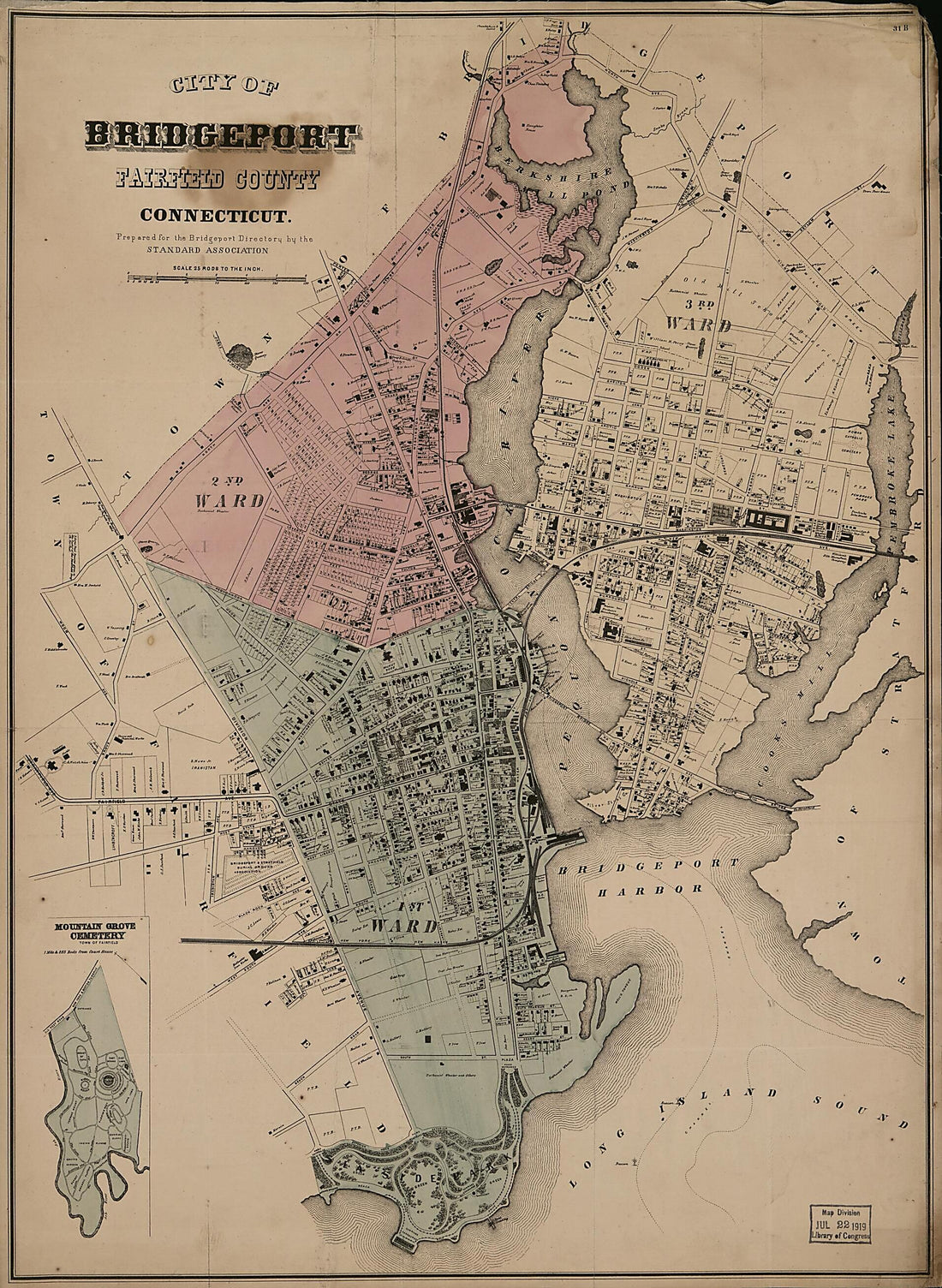 This old map of City of Bridgeport, Fairfield County, Connecticut from 1877 was created by Conn.) Standard Association (Bridgeport in 1877