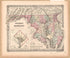 Delaware and Maryland 1855 by Relic Map Company