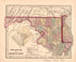 Delaware and Maryland 1857 by Relic Map Company
