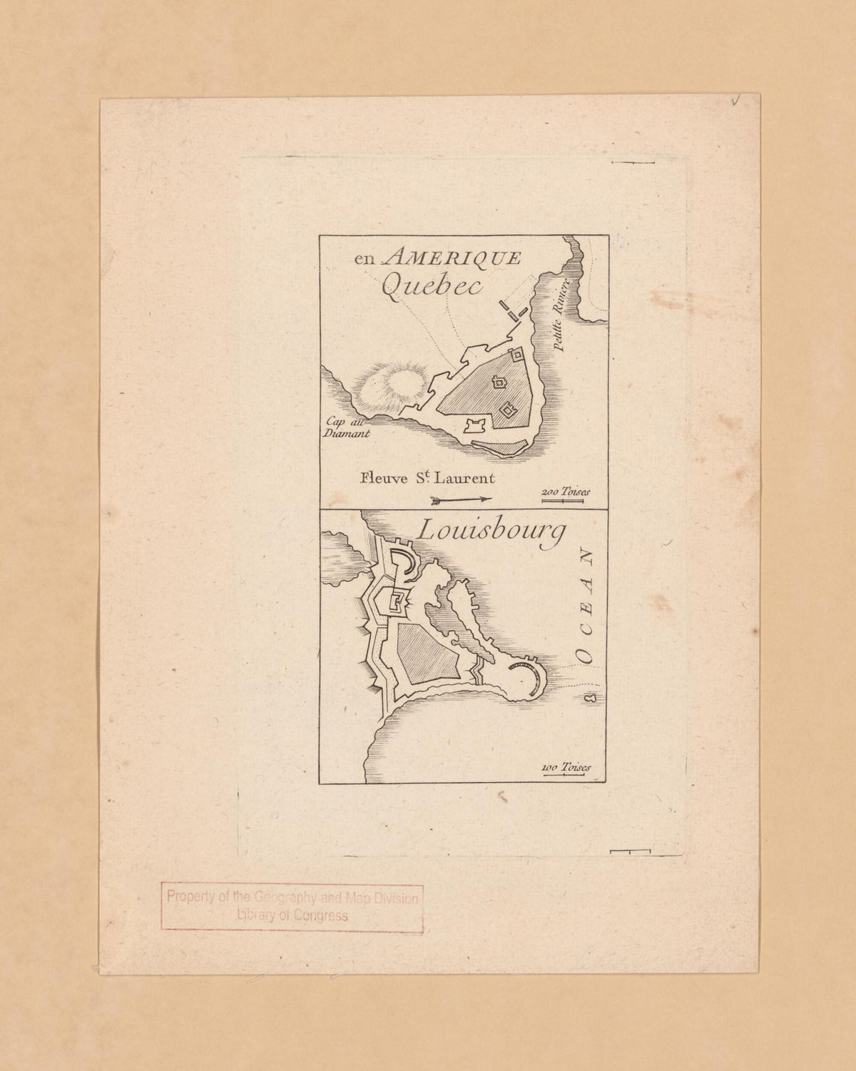 En Amerique Quebec ; Louisbourg in 1755 by Relic Map Company