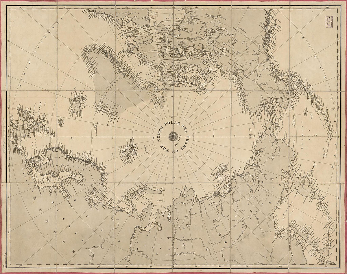 Chart of the North Polar Sea 1855 by Relic Map Company
