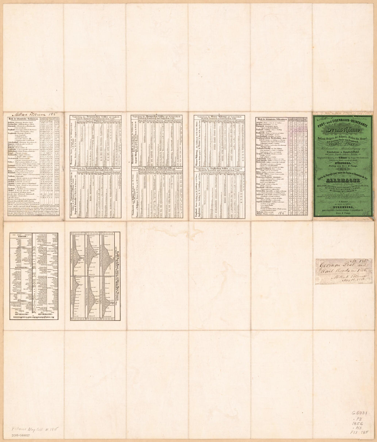 Und Eisenbahn-Reisekarte--Deutschland, Holland, Die Schweiz, Italien Bis Neapel, Der Grösste Theil Von Frankreich, Ungarn, Polen Etc. : Mit Besonderer Rücksicht Auf Eisenbahnen U. Seedampfschiffahrt in 1856 by Relic Map Company