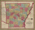 A New Map of Arkansas 1852 by Relic Map Company