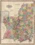 Louisiana and Mississippi 1851 by Relic Map Company