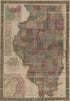 New Sectional Map of the State of Illinois 1851 by Relic Map Company