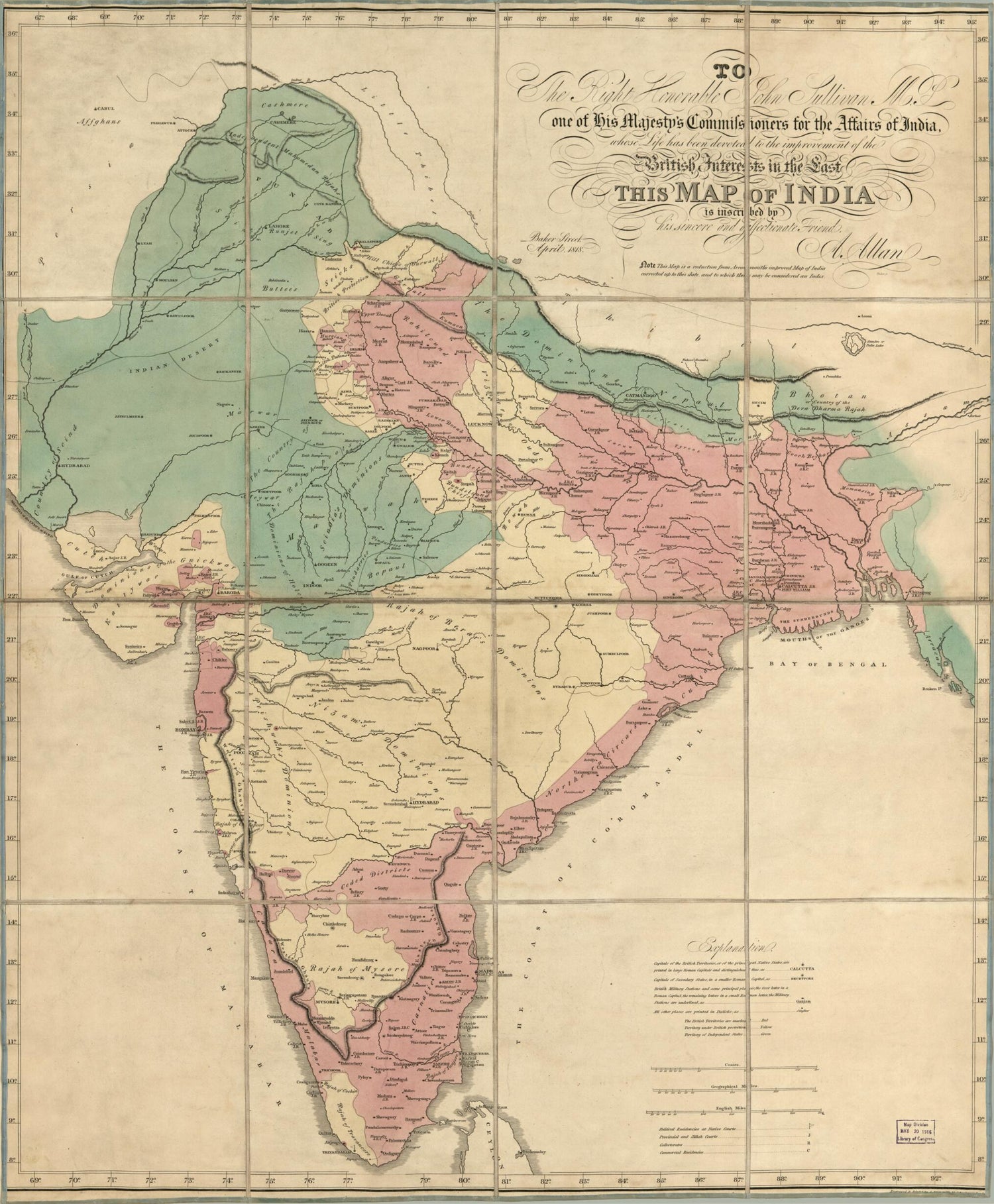 This old map of To the Right Honorable John Sullivan, M.P., One of His Majesty&